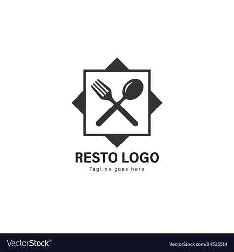 Restaurant logo template design logo Royalty Free Vector