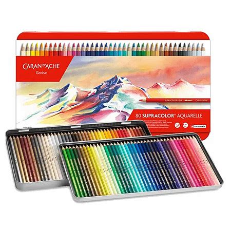 Caran D Ache Supracolor Soft Tui En M Tal Assortiment De Crayons