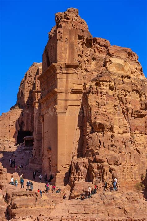 Rua Facades Na Antiga Cidade Do Petra Jordan Imagem Editorial Imagem