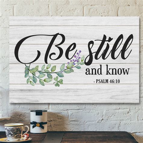 Bible Verse Canvas Be Still And Know Psalm 4610 Canvas Art Scriptu Ciaocustom