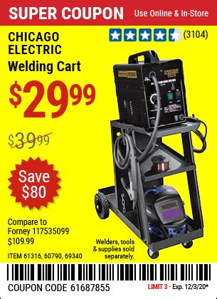 CHICAGO ELECTRIC Welding Cart for $29.99 – Harbor Freight Coupons