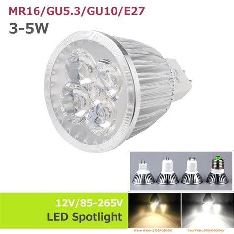 Mr16 Gu5 3 Gu10 E27 85 265v 12v 3 5w High Bright Led Spotlight Bulb