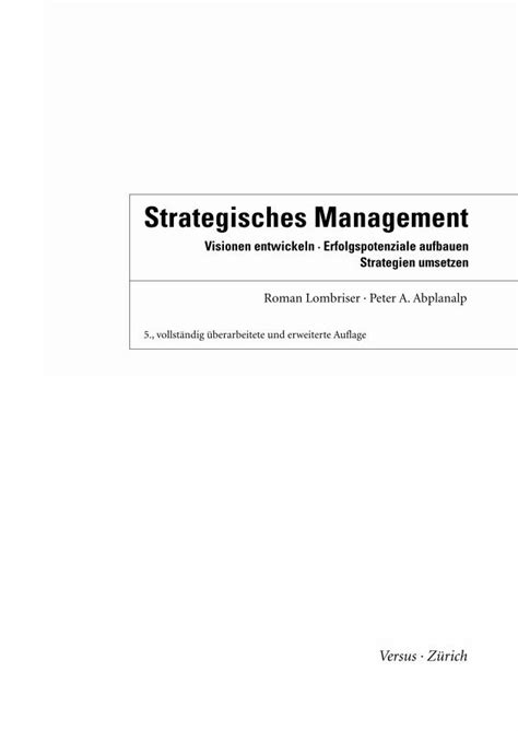 PDF LESEPROBE Lombriser Abplanalp Strategisches Management DOKUMEN