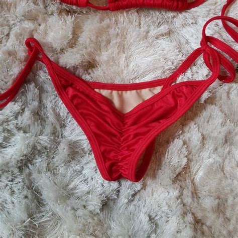 Chynna Dolls Swim Red Chynna Doll Micro Scrunch Butt Bikini Poshmark