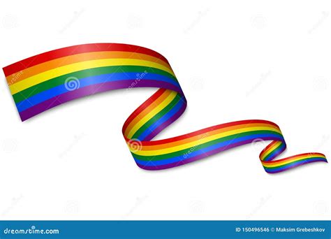 Fita Ou Bandeira De Ondula O A Bandeira Do Orgulho De Lgbt