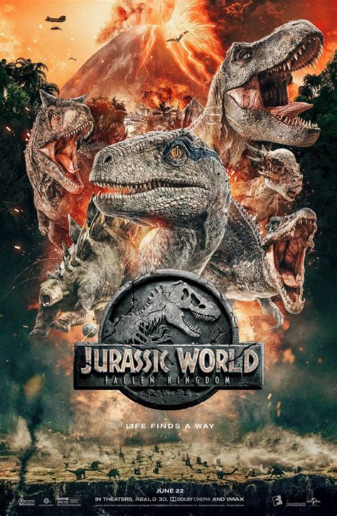 Poster Jurassic World Fallen Kingdom Life Finds A Way Actie