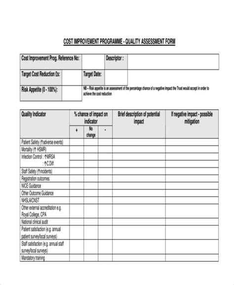 47 Assessment Form Examples Free Premium Templates