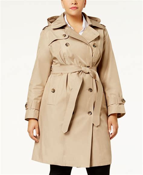 London Fog Plus Size Double Breasted Trench Coat Macys