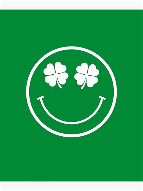 Saint Patricks Day Smiley Face Feeling Lucky Poster For Sale By