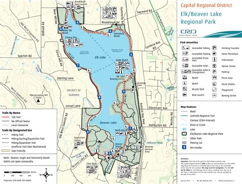 Elk Beaver Lake Regional Park Map