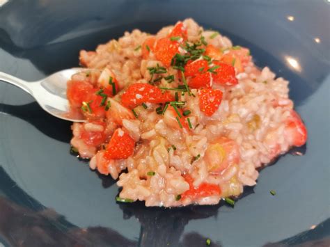 Rezept für Erdbeerrisotto mit Rotwein