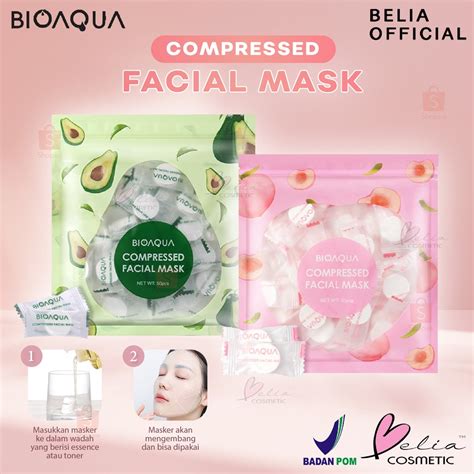 Jual Belia Bioaqua Diy Compressed Facial Face Mask Ecer Masker