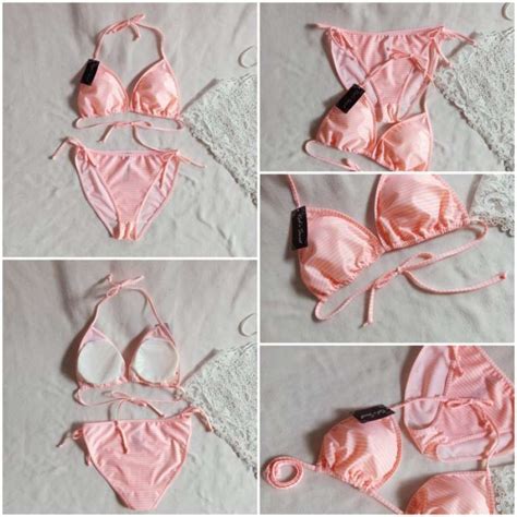 Jual Bk R Xo Garis Salem Putih Bikini Pantai Segitiga With Foam Di Seller Circlet