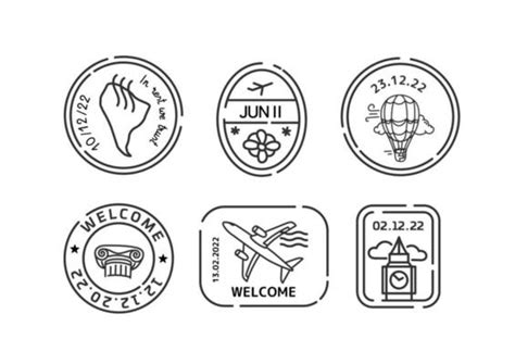 Passport Stamp Vector Art, Icons, and Graphics for Free Download