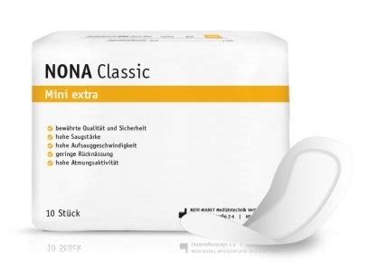 Nona Classic Mini Extra Einlage 10er Packung Tena Seni Lady Ect