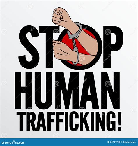 Human Trafficking Vector Template Stock Vector Illustration Of