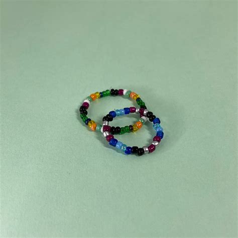 Custom Seed Bead Rings Pack Of Etsy