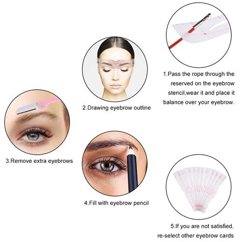 12pcs Stencils Eyebrow Shaper Kit Reusable Eyebrow Stencil Eye Brow Diy