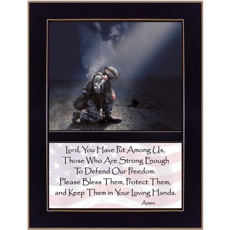 Soldiers Prayer Black Framed Print 1025 X 14 14319484