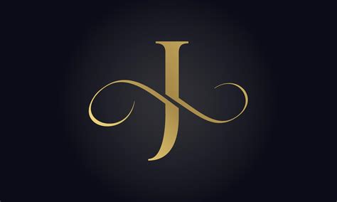 Luxury Letter J Logo Template In Gold Color Initial Luxury J Letter Logo Design Beautiful