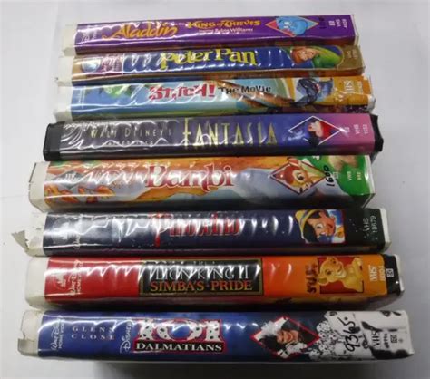 Disney Vhs Movies Bambi Pinocchio Aladdin Lion King Snow White Sexiz Pix