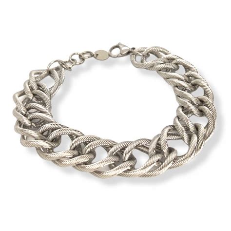 Bracciale Da Donna In Acciaio Modello Catena Massiccia A Maglia Larga