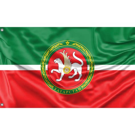 Flag of Tatarstan With Coat of Arms Unique Design Print High Quality Materials Size 3x5 Ft ...