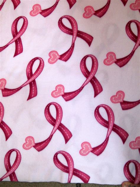 Pink Ribbon Breast Cancer Awareness Fleece Fabric 1 Yard 28 Etsy 日本