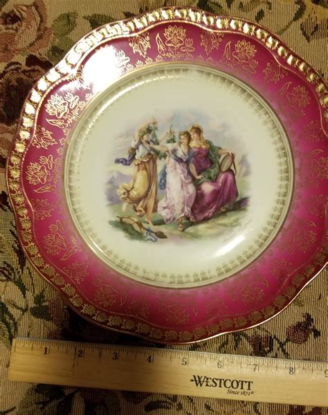 Antique Orleans ZS Co Bavaria Hand Painted Plate 9 5 Inches Etsy