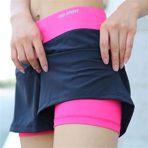 Women Quick Drying Yoga Double Layer Sport Short Outdoor Sports Fitness