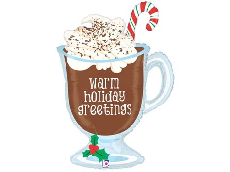 Large Hot Cocoa Holiday Balloon Holiday Party Decor Christmas Party