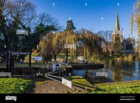 The Colin P Witter Lock On The Avon River With Holy Trinty Church In