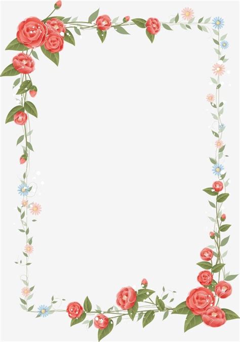 Floral Border Design Hd Transparent, Floral Border Design Vector, Frame ...