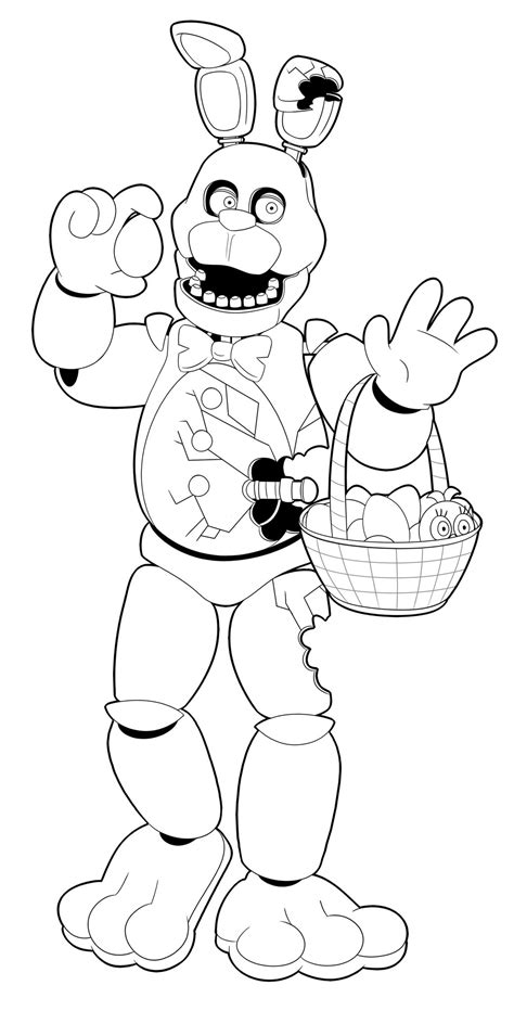 Five Nights At Freddy S Coloring Pages Bonnie Hoyt Ralston