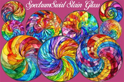 Spectrumswirl Stain Glass Graphic By Tshirtado Creative Fabrica