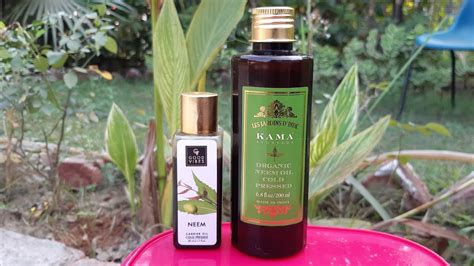 Kama Ayurveda Neem Cold Pressed Oil Vs Good Vibes Neem Carrier Oil Cold