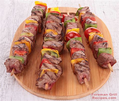 Delicious Foreman Grill Steak Kebabs Recipe