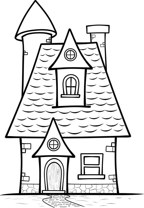 Casa Para Colorear P Gina Para Ni Os Ilustraci N Vector En