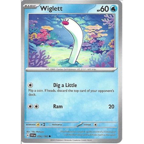 Pokemon Trading Card Game 056198 Wiglett Common Card Sv01 Scarlet And Violet Trading Card