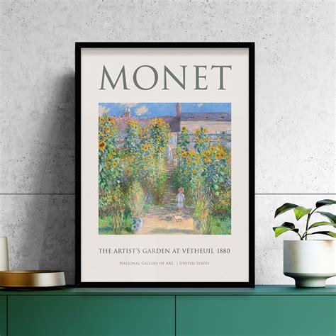 Claude Monet Exhibition Print Monet Poster Modern Wall Art For Living