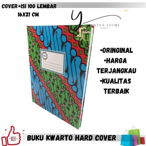 Jual Buku Tulis Hard Cover Batik Kwarto Kecil Besar Boxy 100 Lembar