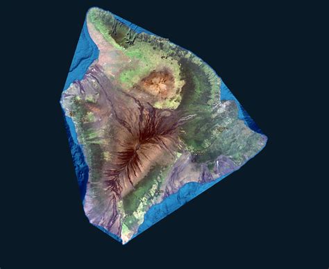 Landsat View Of Big Island Hawaii From The Hawaii Statewide GIS