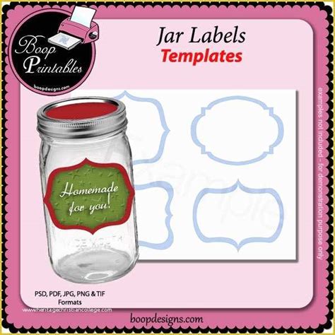 Free Mason Jar Label Templates Of Jam Label Template Free Printable