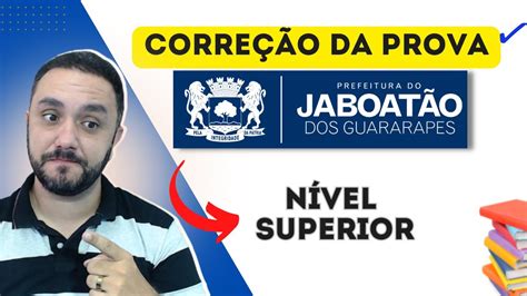 CONCURSO JABOATÃO CORREÇÃO NÍVEL SUPERIOR YouTube