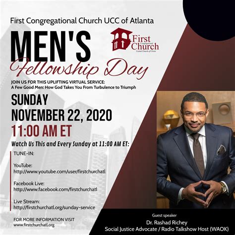 Men’s Fellowship Day Sunday November 22 2020