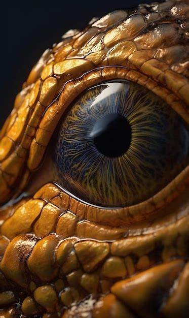 Premium Photo | The eye of a lizard by person