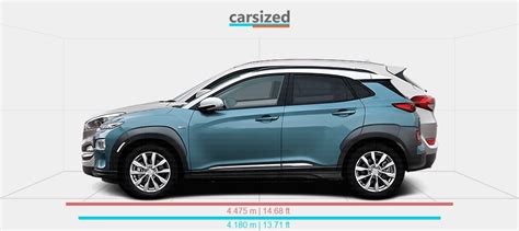 Dimensions Hyundai Kona 2017 2021 Vs Hyundai Tucson 2015 2020