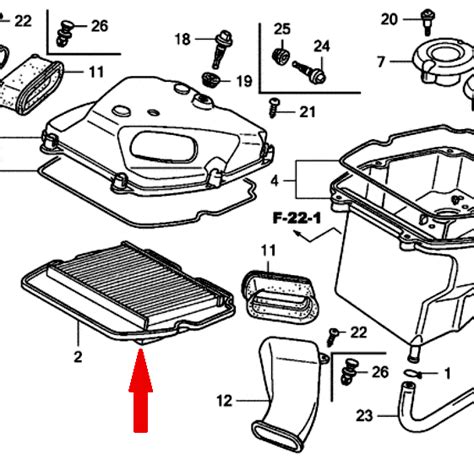 Оригинальный воздушный фильтр для HONDA GL1800 17210-MCA-A60 — купить ...