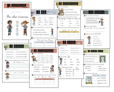 Exercices grammaire CE1 livret période 1 par Bout de gomme jenseigne fr