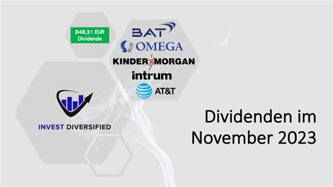 Dividenden Im November 2023 Invest Diversified DE